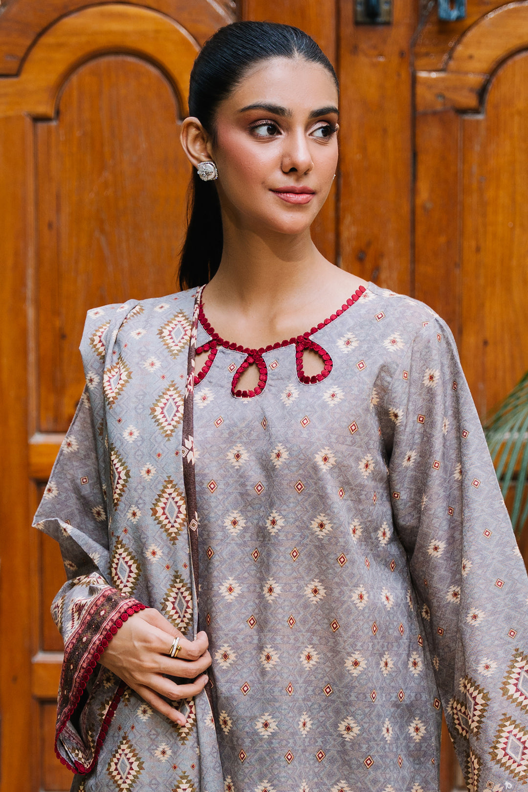 Zellbury | Unstitched 3 Piece Karandi | Shirt Shalwar Dupatta - 0209 - by - Libasekhas UK - Registered Vendor of : Zellbury Women - 100% Original Designer Dresss