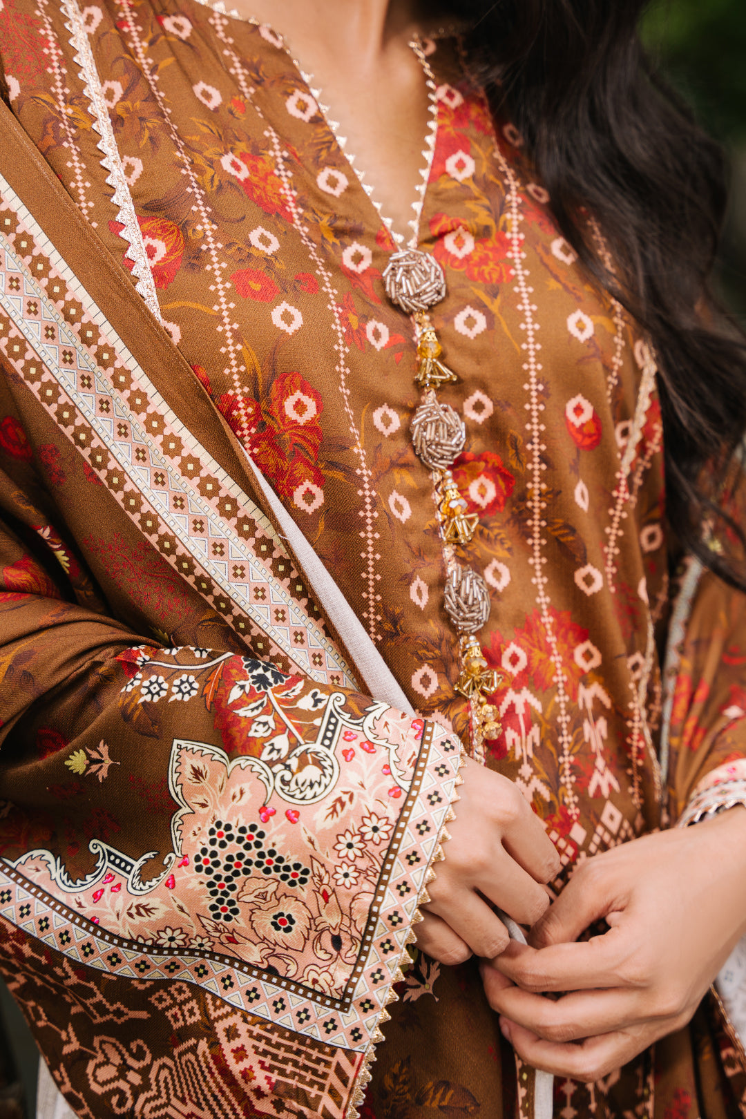 Zellbury | Unstitched 3 Piece Cotail | Shirt Shalwar Dupatta - 0217 - by - Libasekhas UK - Registered Vendor of : Zellbury Women - 100% Original Designer Dresss