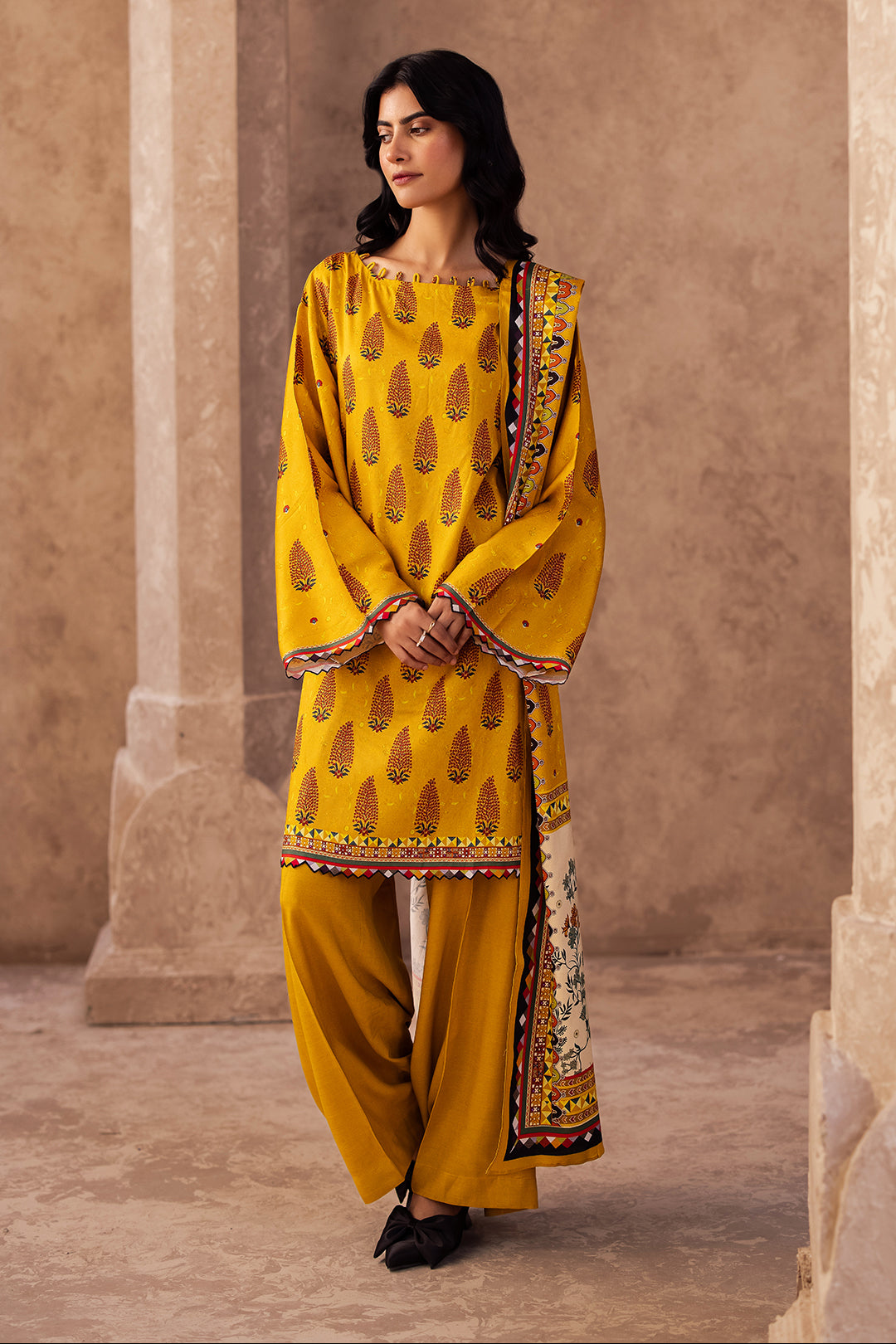 Zellbury | Unstitched 3 Piece Cotail | Shirt Shalwar Dupatta - 0218 - by - Libasekhas UK - Registered Vendor of : Zellbury Women - 100% Original Designer Dresss