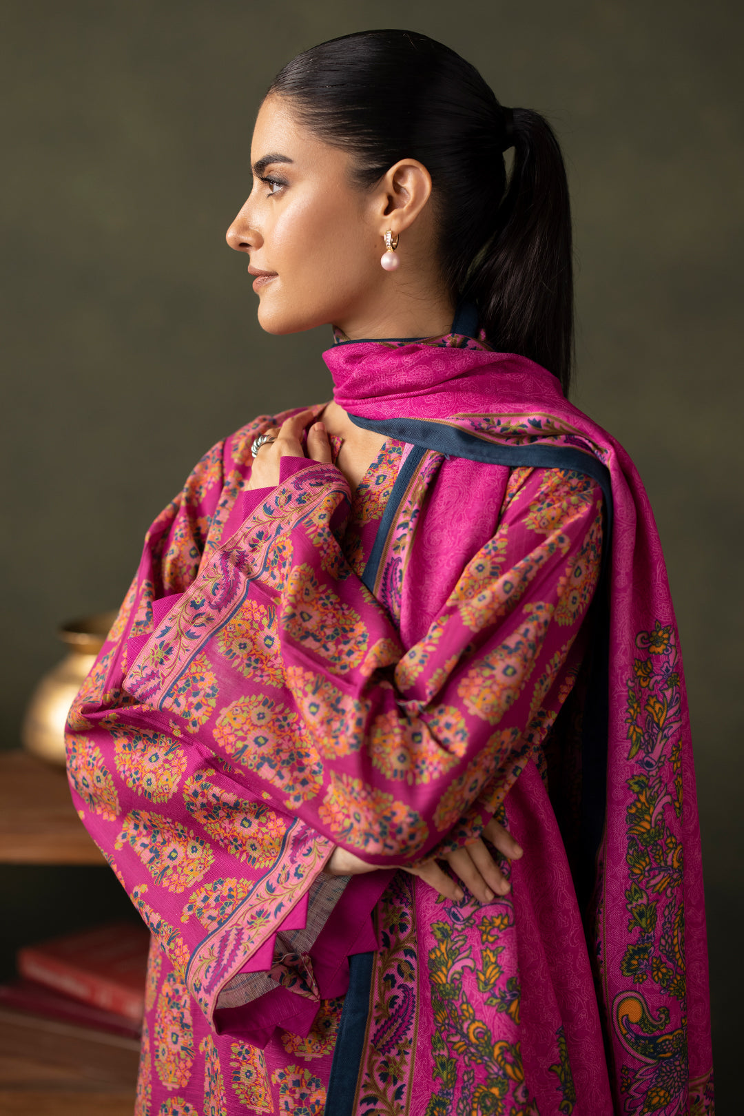 Zellbury | Unstitched 3 Piece Khaddar | Shirt Shalwar Dupatta - 0287 - by - Libasekhas UK - Registered Vendor of : Zellbury Women - 100% Original Designer Dresss