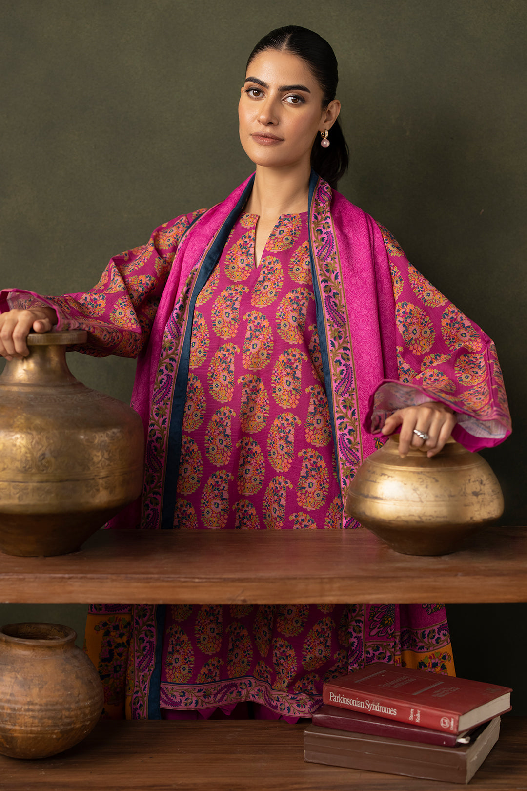 Zellbury | Unstitched 3 Piece Khaddar | Shirt Shalwar Dupatta - 0287 - by - Libasekhas UK - Registered Vendor of : Zellbury Women - 100% Original Designer Dresss