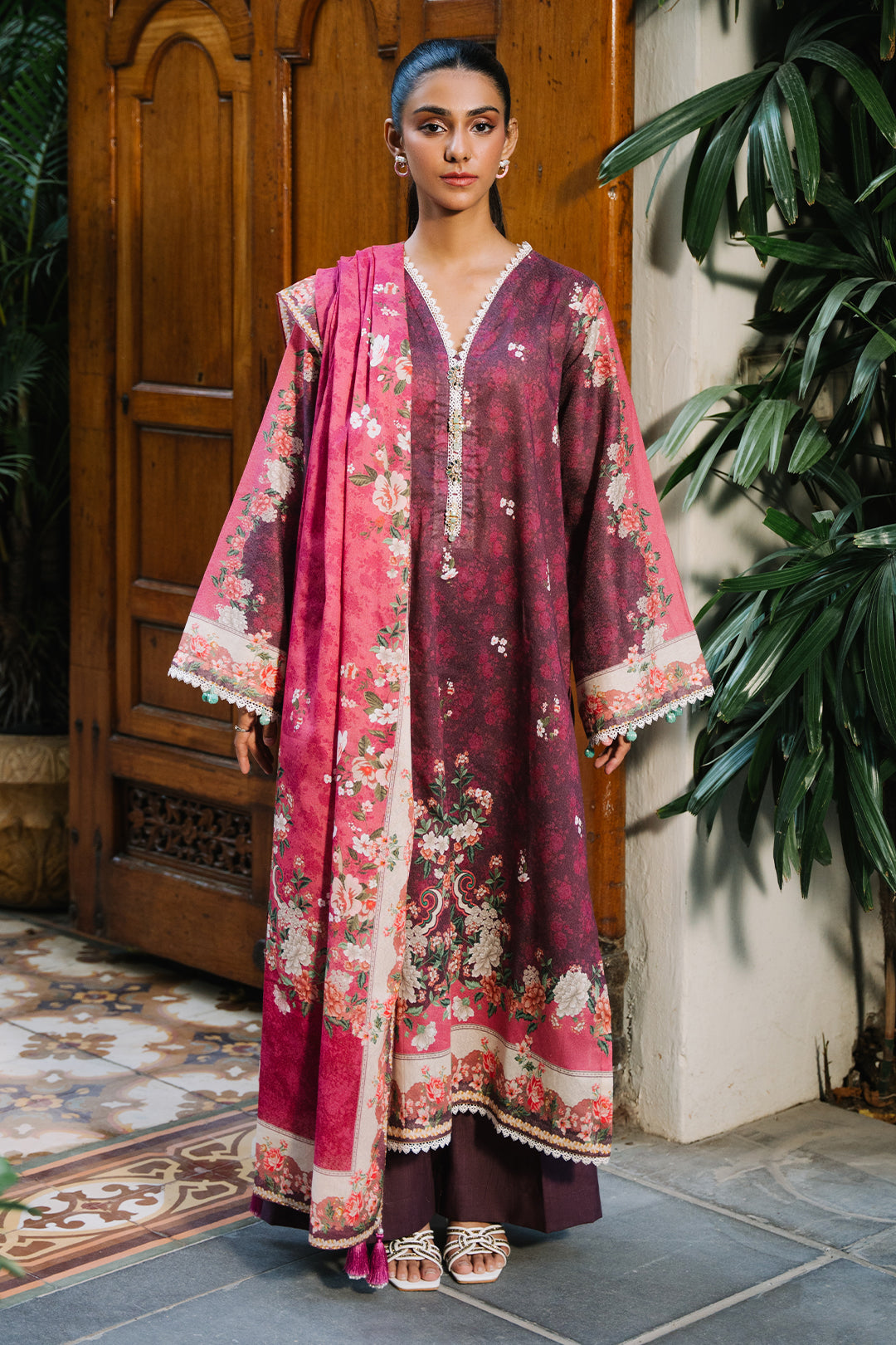 Zellbury | Unstitched 3 Piece Karandi | Shirt Shalwar Dupatta - 0301 - by - Libasekhas UK - Registered Vendor of : Zellbury Women - 100% Original Designer Dresss