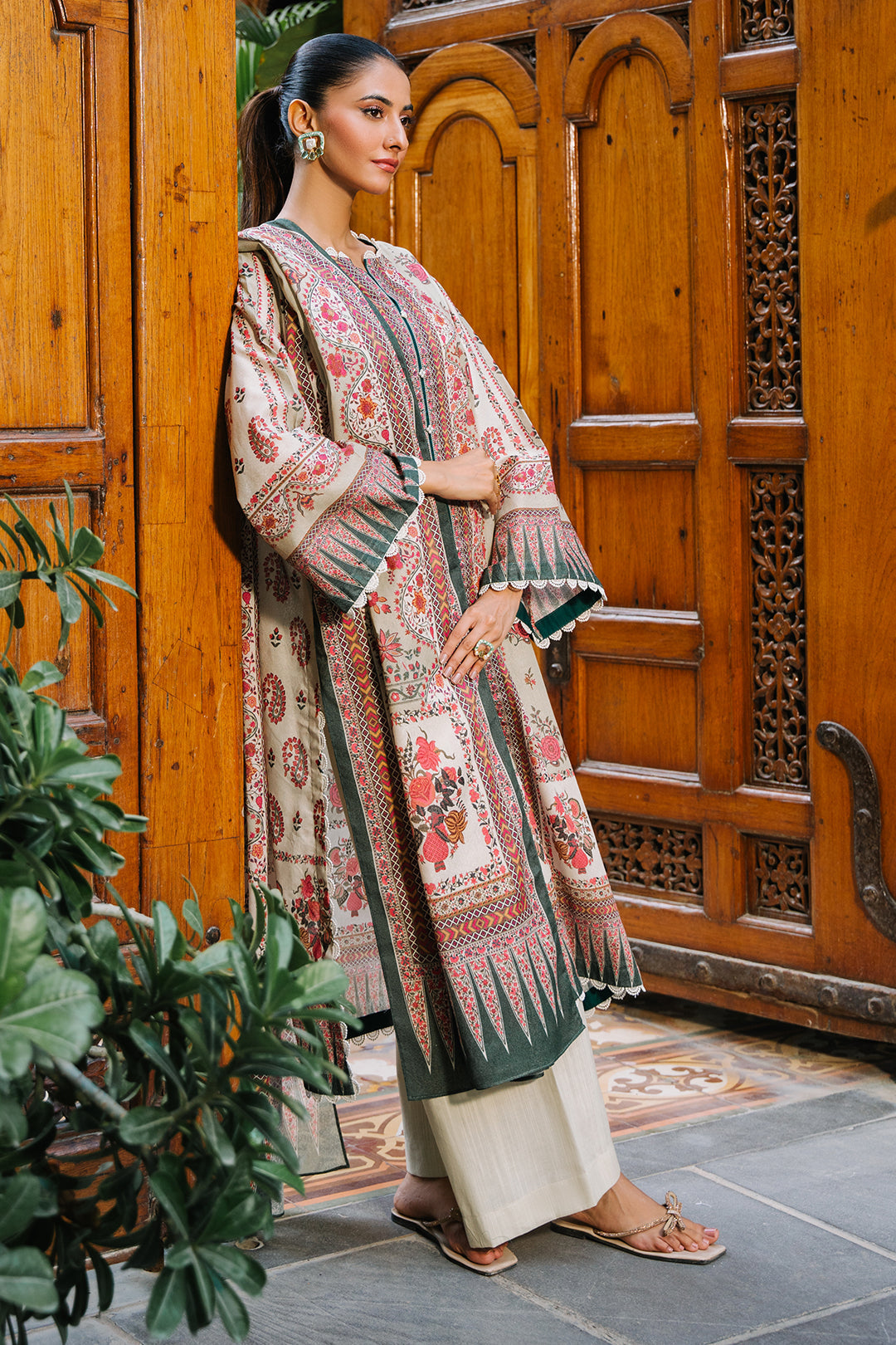 Zellbury | Unstitched 3 Piece Karandi | Shirt Shalwar Dupatta - 0302 - by - Libasekhas UK - Registered Vendor of : Zellbury Women - 100% Original Designer Dresss