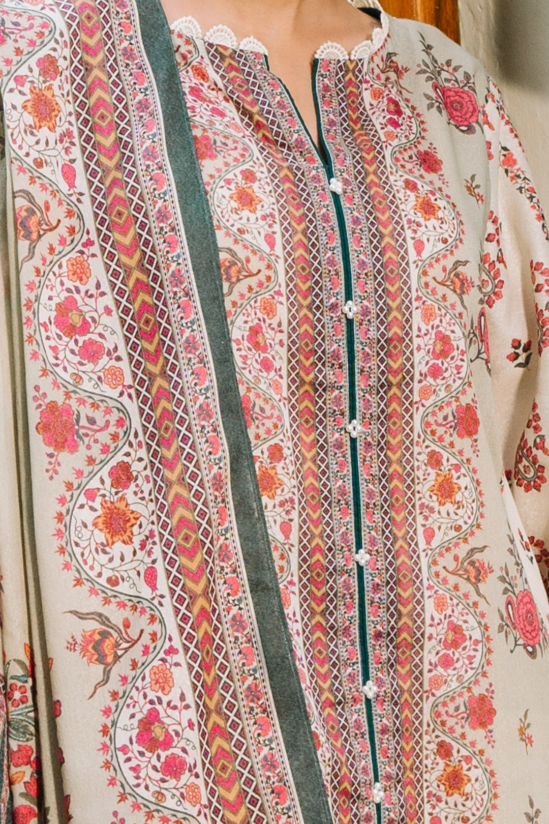 Zellbury | Unstitched 3 Piece Karandi | Shirt Shalwar Dupatta - 0302 - by - Libasekhas UK - Registered Vendor of : Zellbury Women - 100% Original Designer Dresss