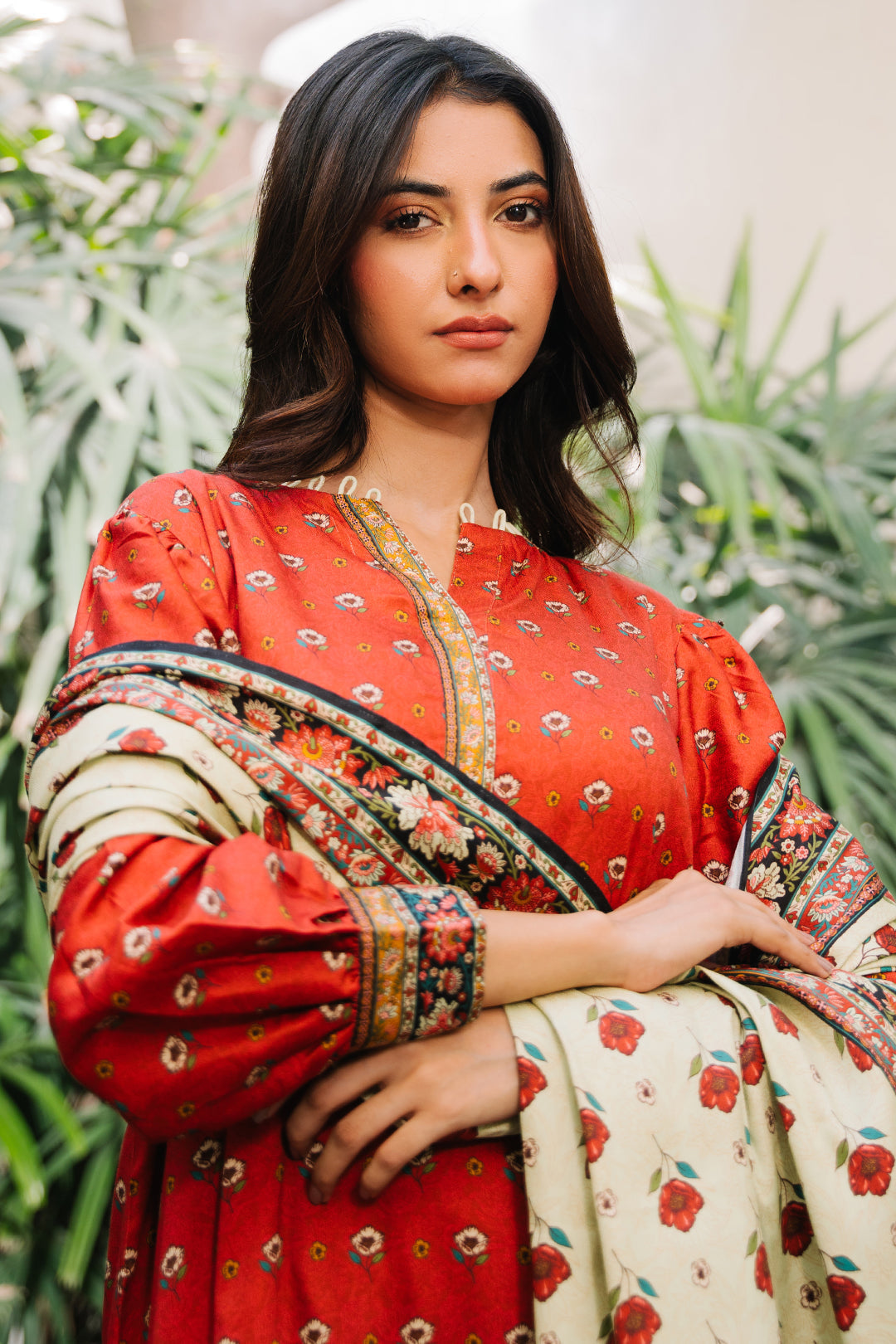 Zellbury | Unstitched 3 Piece Cotail | Shirt Shalwar Dupatta - 0307 - by - Libasekhas UK - Registered Vendor of : Zellbury Women - 100% Original Designer Dresss