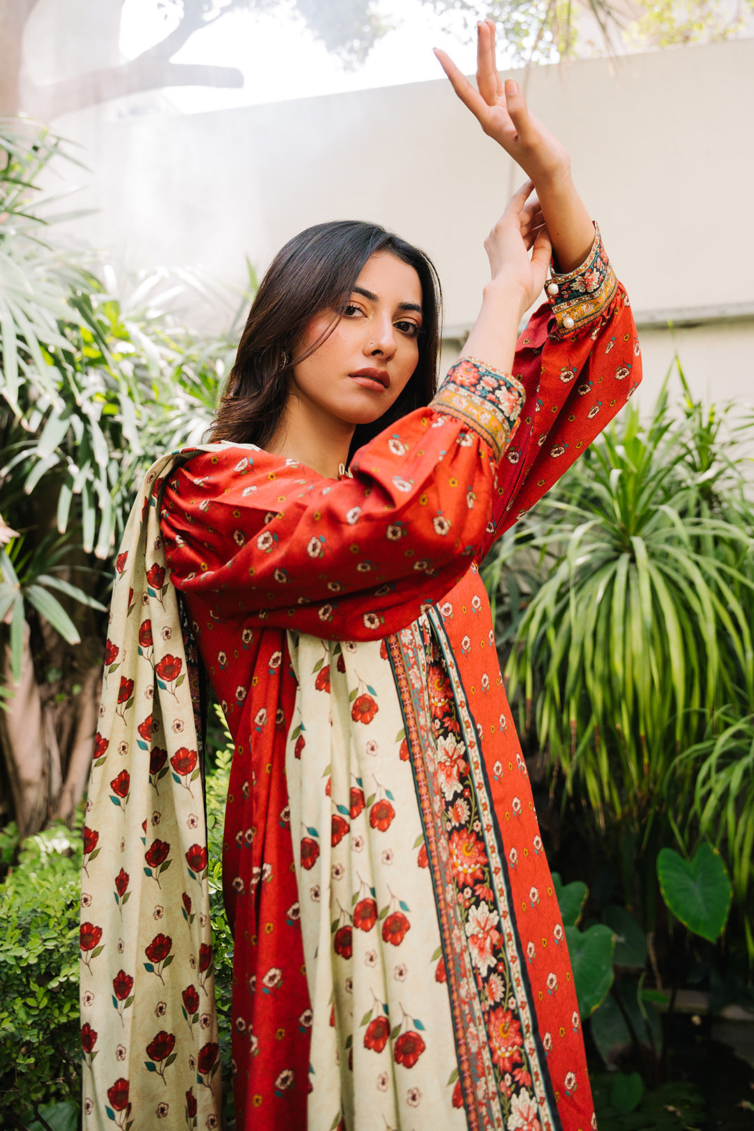 Zellbury | Unstitched 3 Piece Cotail | Shirt Shalwar Dupatta - 0307 - by - Libasekhas UK - Registered Vendor of : Zellbury Women - 100% Original Designer Dresss
