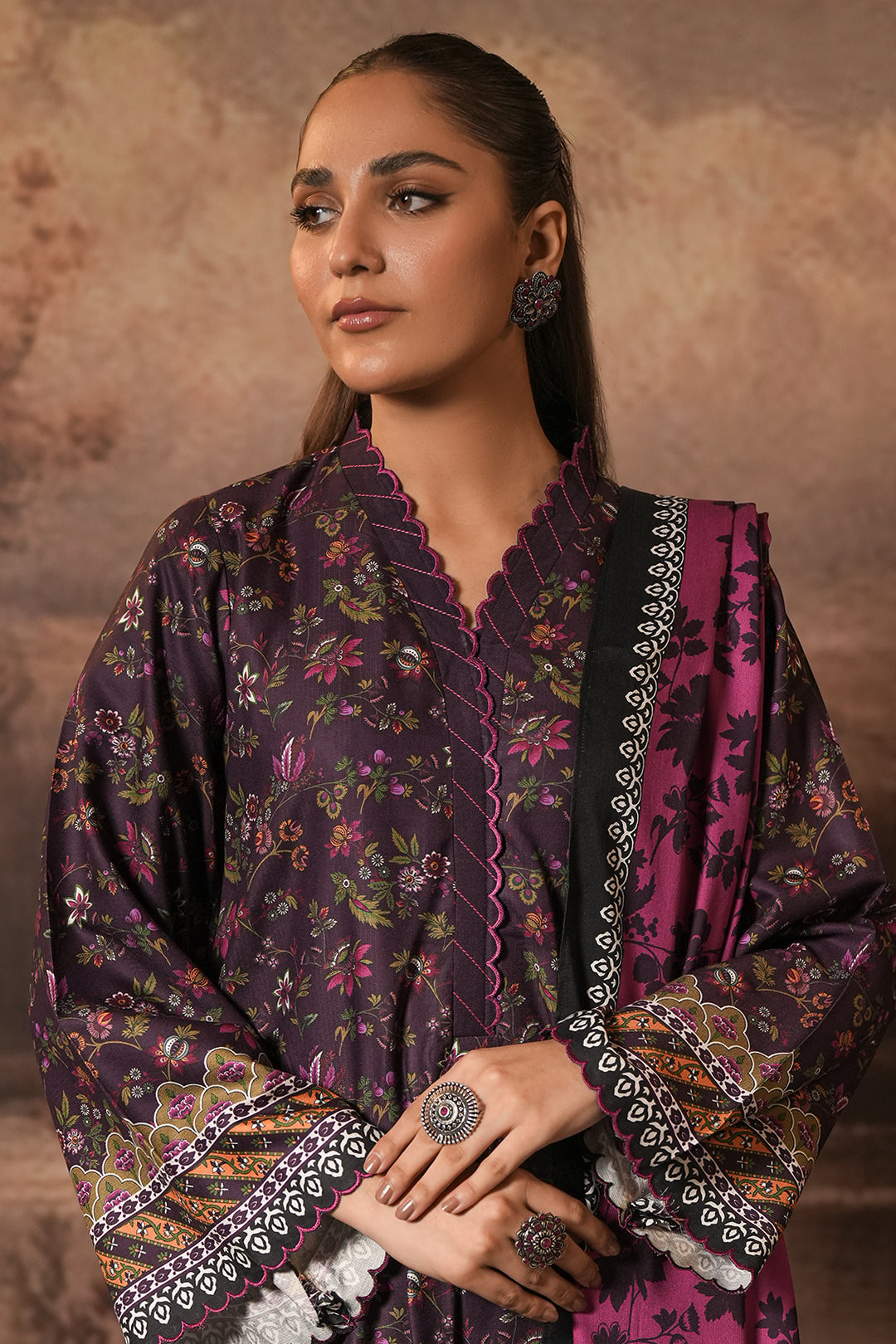 Zellbury | Unstitched 3 Piece Cotail | Shirt Shalwar Dupatta - 0399 - by - Libasekhas UK - Registered Vendor of : Zellbury Women - 100% Original Designer Dresss