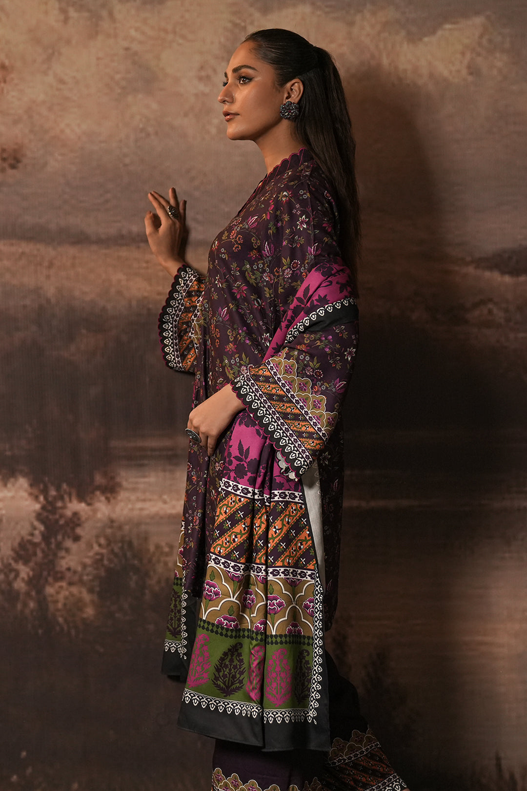 Zellbury | Unstitched 3 Piece Cotail | Shirt Shalwar Dupatta - 0399 - by - Libasekhas UK - Registered Vendor of : Zellbury Women - 100% Original Designer Dresss