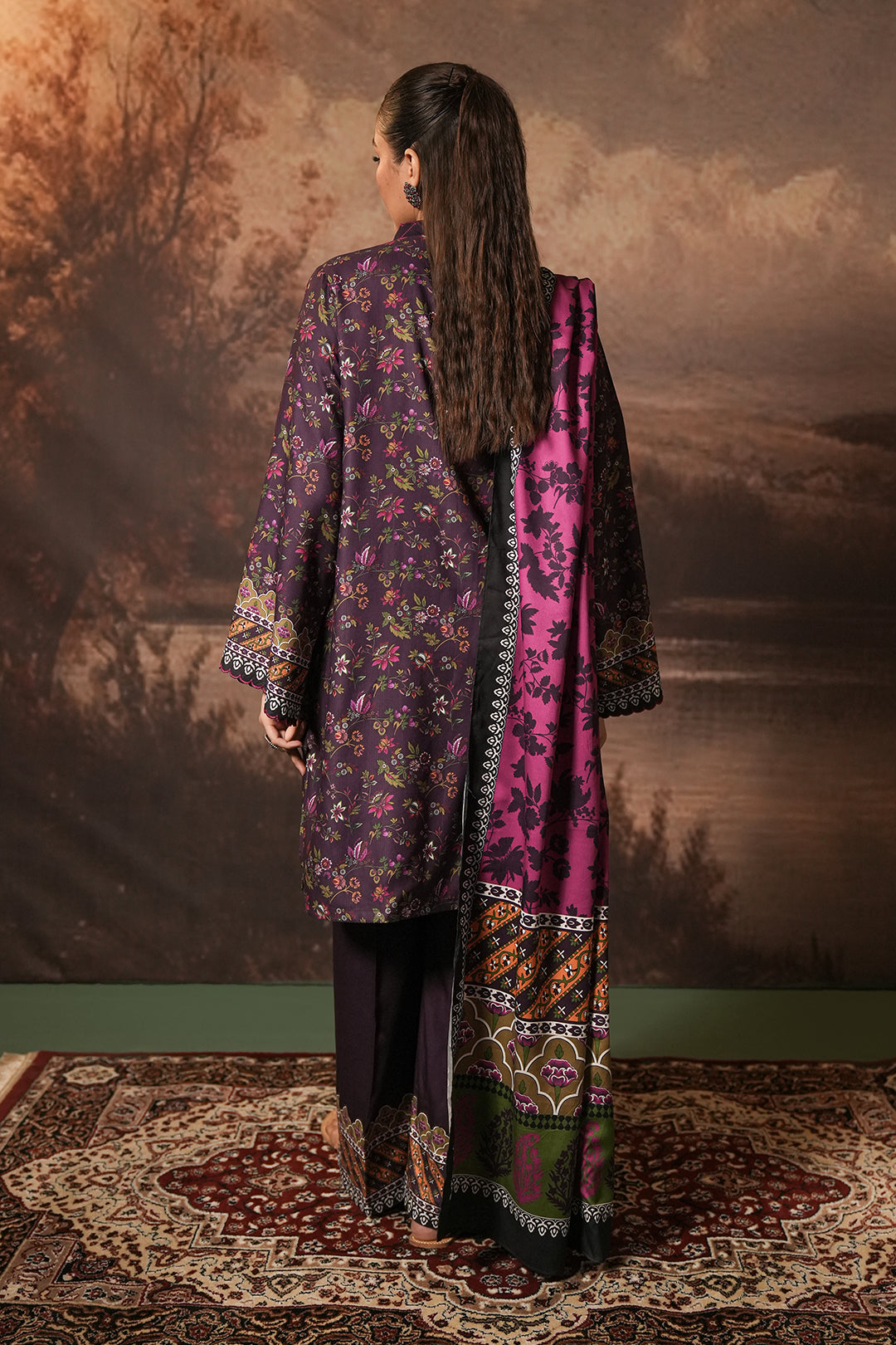 Zellbury | Unstitched 3 Piece Cotail | Shirt Shalwar Dupatta - 0399 - by - Libasekhas UK - Registered Vendor of : Zellbury Women - 100% Original Designer Dresss