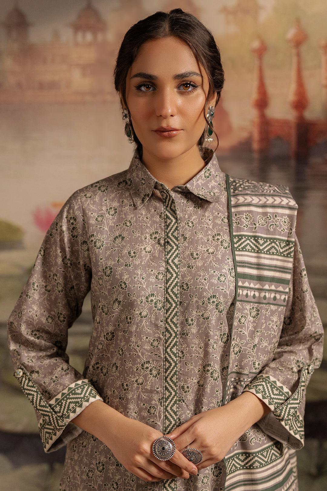 Zellbury | Unstitched 3 Piece Karandi | Shirt Shalwar Dupatta - 0457 - by - Libasekhas UK - Registered Vendor of : Zellbury Women - 100% Original Designer Dresss