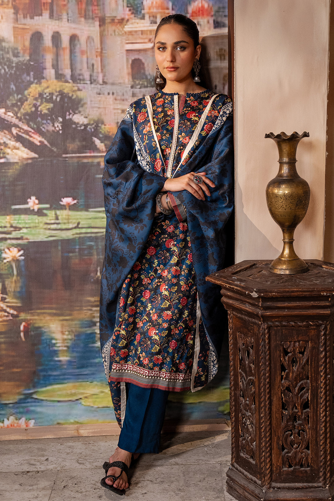 Zellbury | Unstitched 3 Piece Cotail | Shirt Shalwar Dupatta - 0470 - by - Libasekhas UK - Registered Vendor of : Zellbury Women - 100% Original Designer Dresss