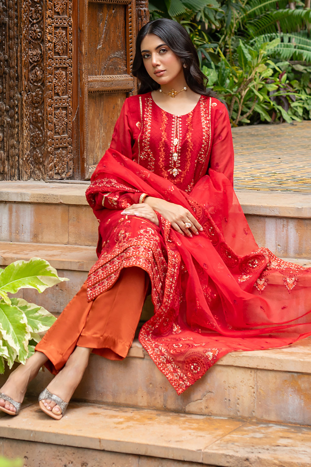 Zellbury | Summer Pret | Embroidered Kurta Dupatta Trouser - 3222 - by - Libasekhas UK - Registered Vendor of : Zellbury Women - 100% Original Designer Dresss