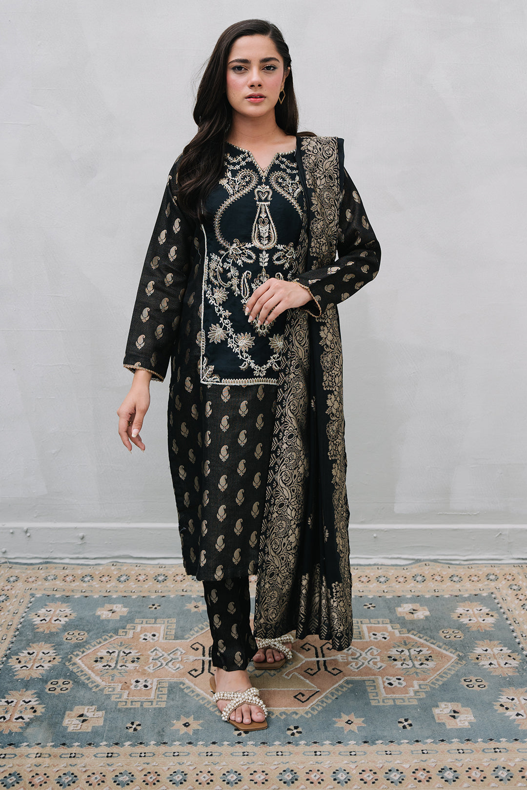 Zellbury | Summer Pret | Embroidered Kurta Dupatta Trouser - 3256 - by - Libasekhas UK - Registered Vendor of : Zellbury Women - 100% Original Designer Dresss