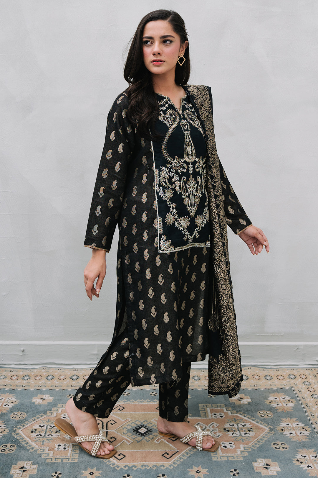 Zellbury | Summer Pret | Embroidered Kurta Dupatta Trouser - 3256 - by - Libasekhas UK - Registered Vendor of : Zellbury Women - 100% Original Designer Dresss