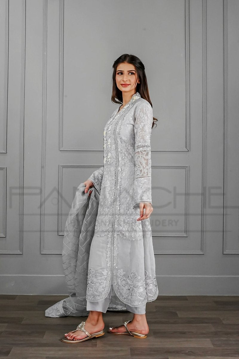 Panache | Pret | A Pastel Gray Dream - by - Libasekhas UK - Registered Vendor of : Panache By Mona - 100% Original Designer Dresss