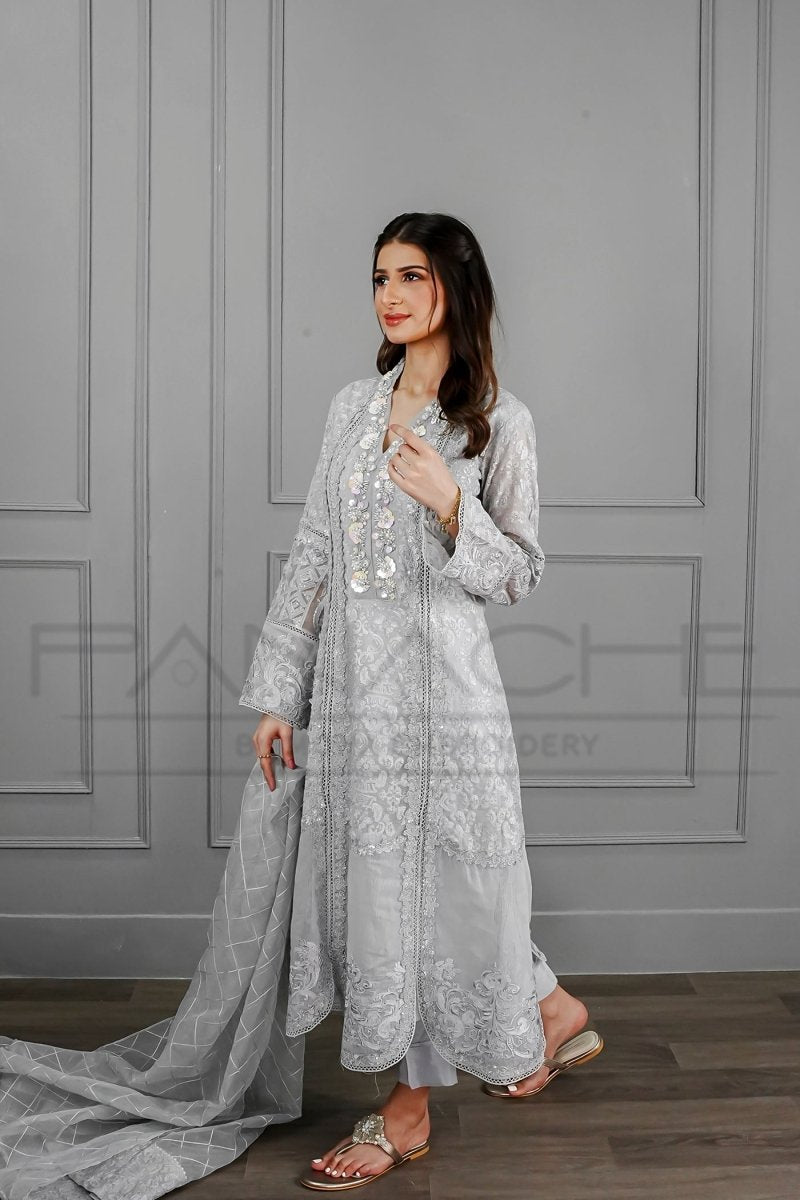 Panache | Pret | A Pastel Gray Dream - by - Libasekhas UK - Registered Vendor of : Panache By Mona - 100% Original Designer Dresss