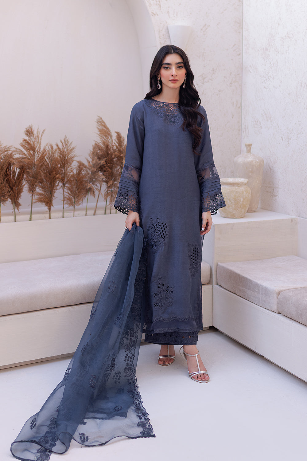 Azure | Ensembles Embroidered Formals | Misty Dream - by - Libasekhas UK - Registered Vendor of : Azure - 100% Original Designer Dresss