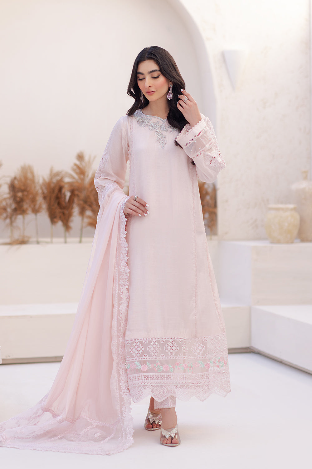 Azure | Ensembles Embroidered Formals | Morganite Magic - by - Libasekhas UK - Registered Vendor of : Azure - 100% Original Designer Dresss