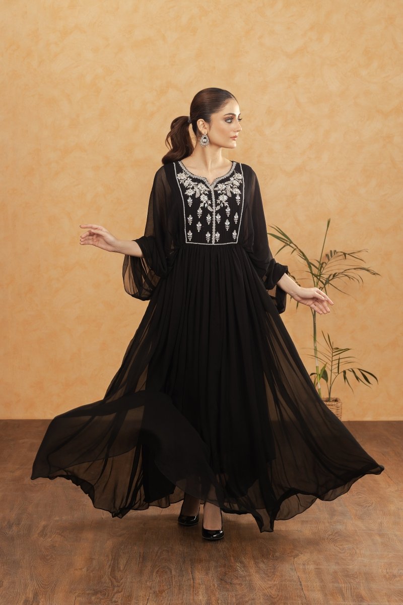 Panache | Pret | Black Beauty - by - Libasekhas UK - Registered Vendor of : Panache By Mona - 100% Original Designer Dresss