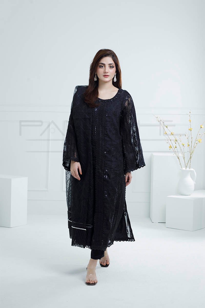 Panache | Pret | Black Radiance - by - Libasekhas UK - Registered Vendor of : Panache By Mona - 100% Original Designer Dresss