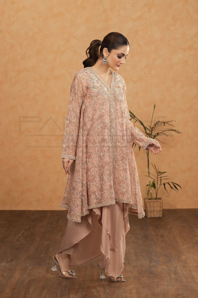 Panache | Pret | Pink Chai - by - Libasekhas UK - Registered Vendor of : Panache By Mona - 100% Original Designer Dresss