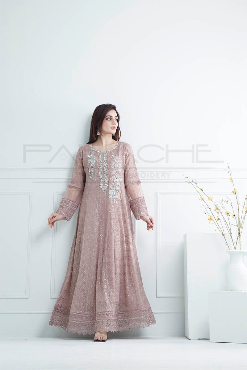Panache | Pret | Dusty Rose Elegance - by - Libasekhas UK - Registered Vendor of : Panache By Mona - 100% Original Designer Dresss