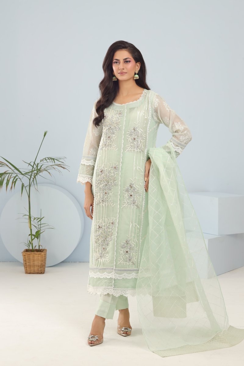 Panache | Pret | Mint Meadow - by - Libasekhas UK - Registered Vendor of : Panache By Mona - 100% Original Designer Dresss
