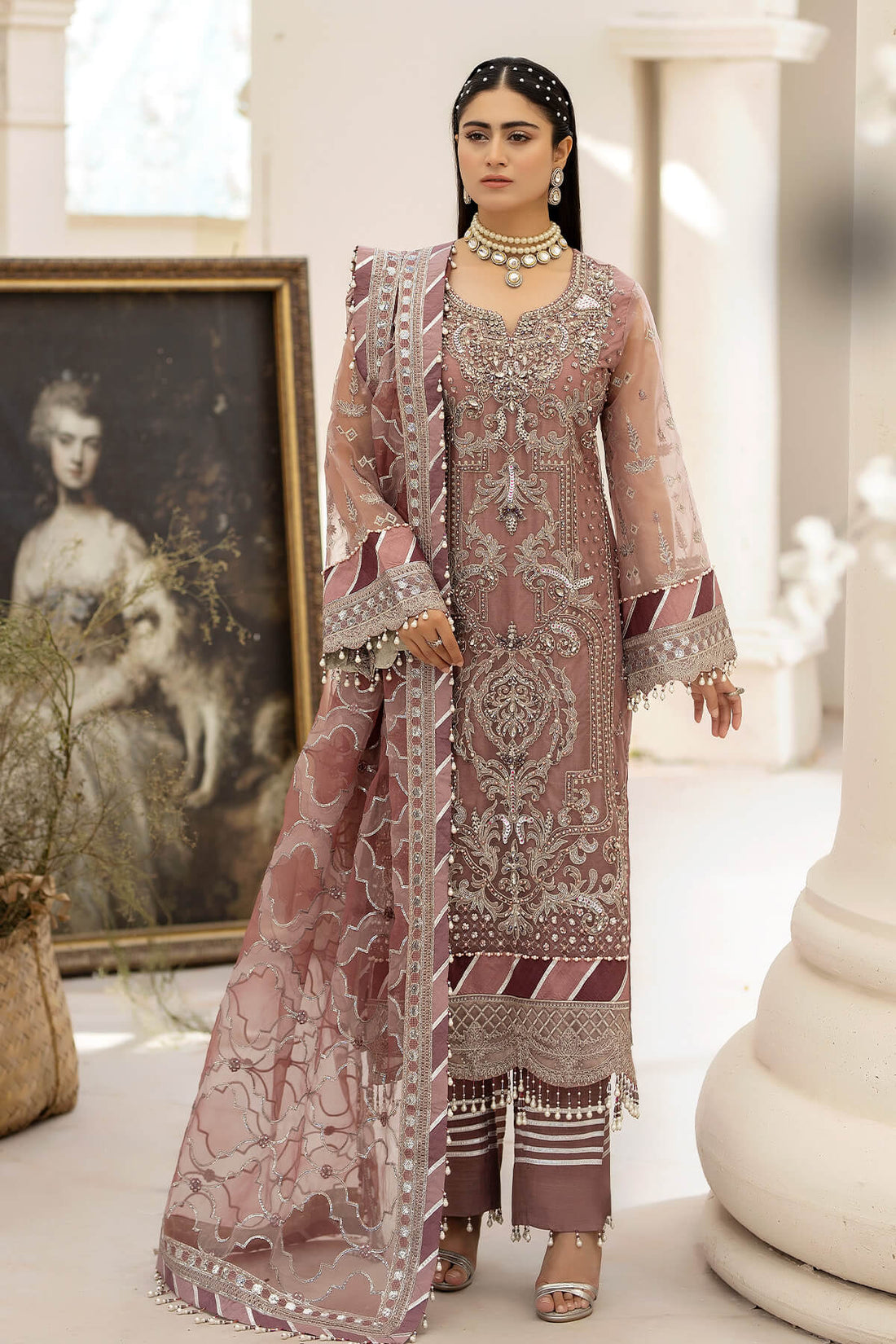 Raeesa Premium | Dehleez Formals | DL-1012 Persian Jewel - by - Libasekhas UK - Registered Vendor of : Raeesa Premium - 100% Original Designer Dresss
