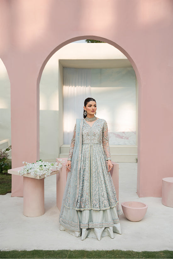 Raja Salahuddin | Love in Bloom | Blue Bell - by - Libasekhas UK - Registered Vendor of : Raja Salahuddin - 100% Original Designer Dresss