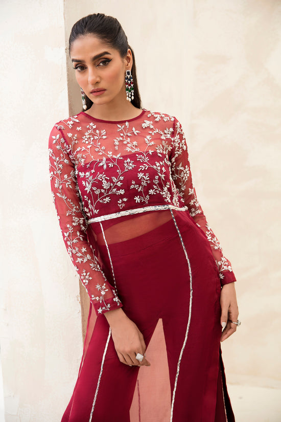 Raja Salahuddin | The Wishlist | CHERRY - by - Libasekhas UK - Registered Vendor of : Raja Salahuddin - 100% Original Designer Dresss