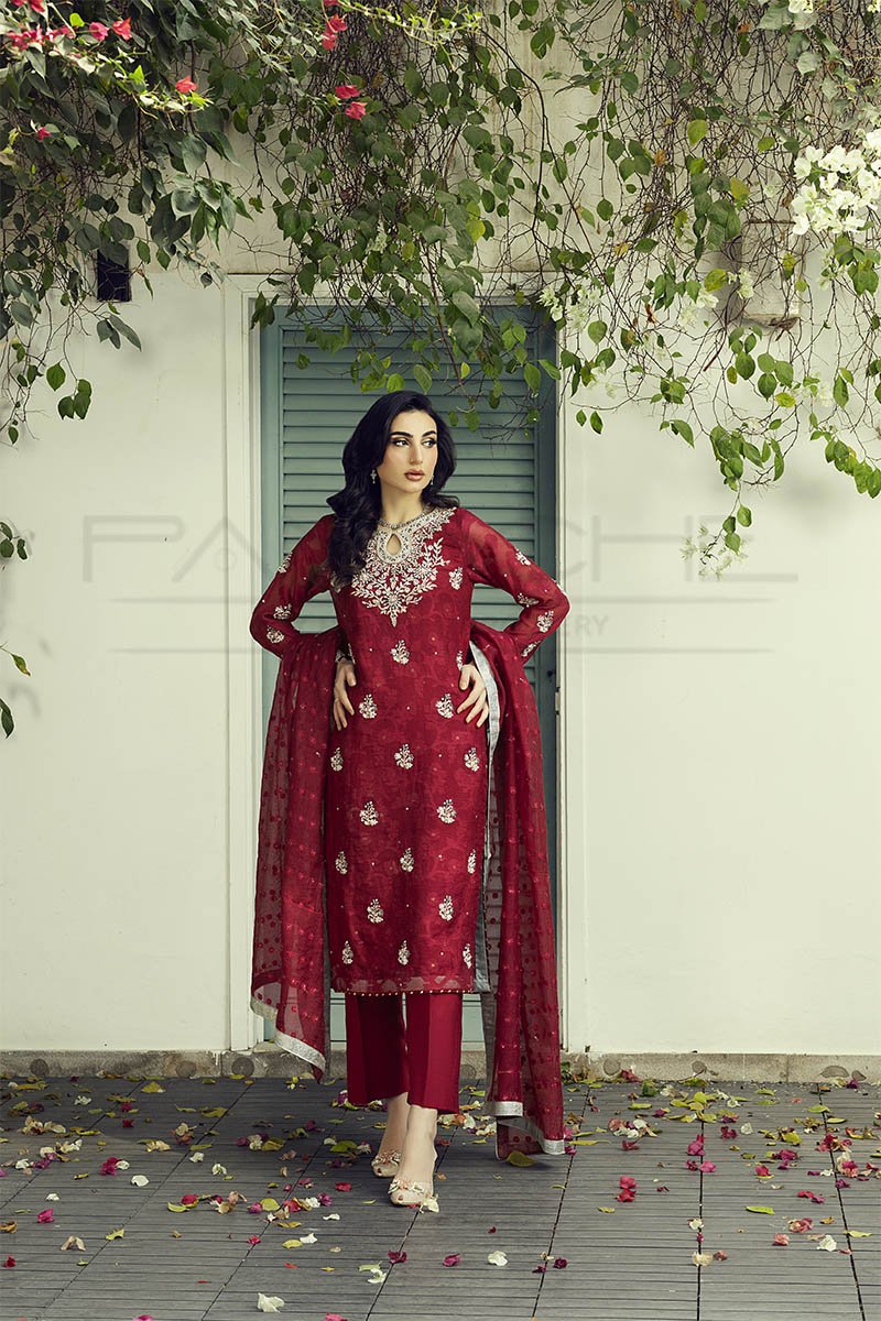 Panache | Pret | Ruby Radiance - by - Libasekhas UK - Registered Vendor of : Panache By Mona - 100% Original Designer Dresss