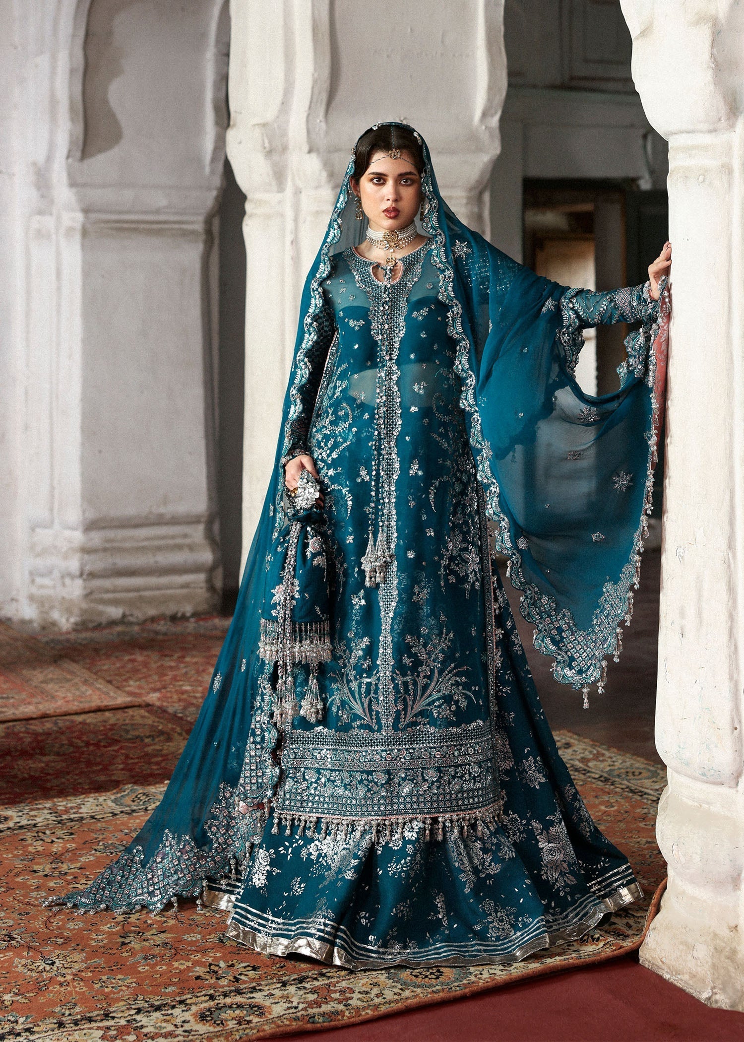 hussain rehar blue dress Saahil  HussainRehar