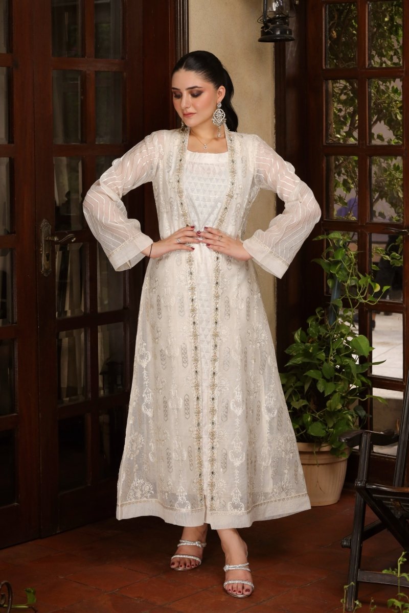 Panache | Pret | White Grace - by - Libasekhas UK - Registered Vendor of : Panache By Mona - 100% Original Designer Dresss