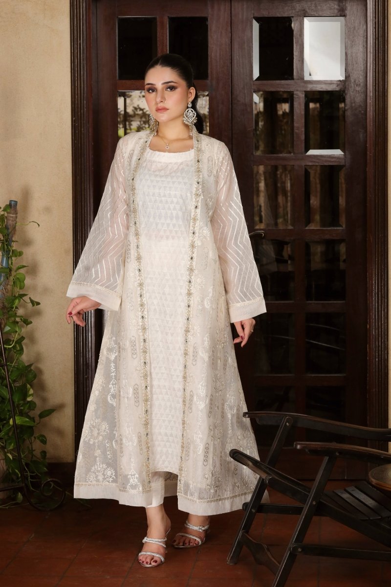Panache | Pret | White Grace - by - Libasekhas UK - Registered Vendor of : Panache By Mona - 100% Original Designer Dresss