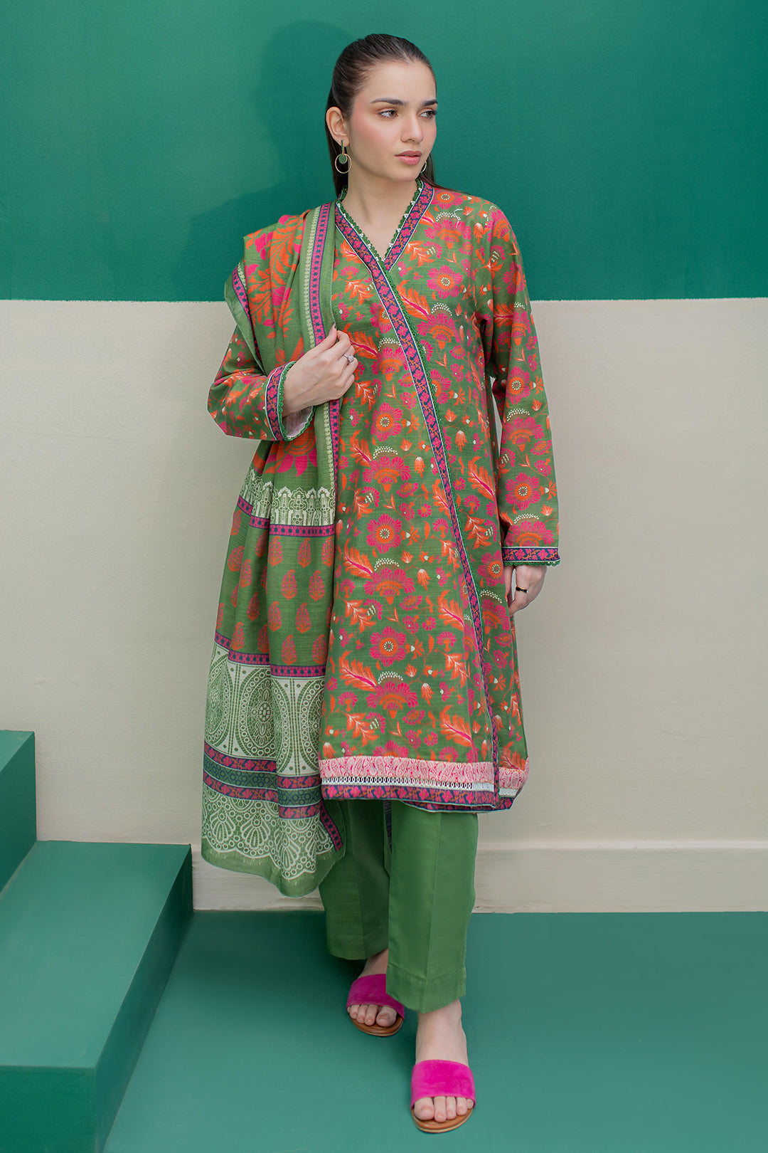 Zellbury | Winter Pret | Kurta Dupatta Trouser - 3088 - by - Libasekhas UK - Registered Vendor of : Zellbury Women - 100% Original Designer Dresss