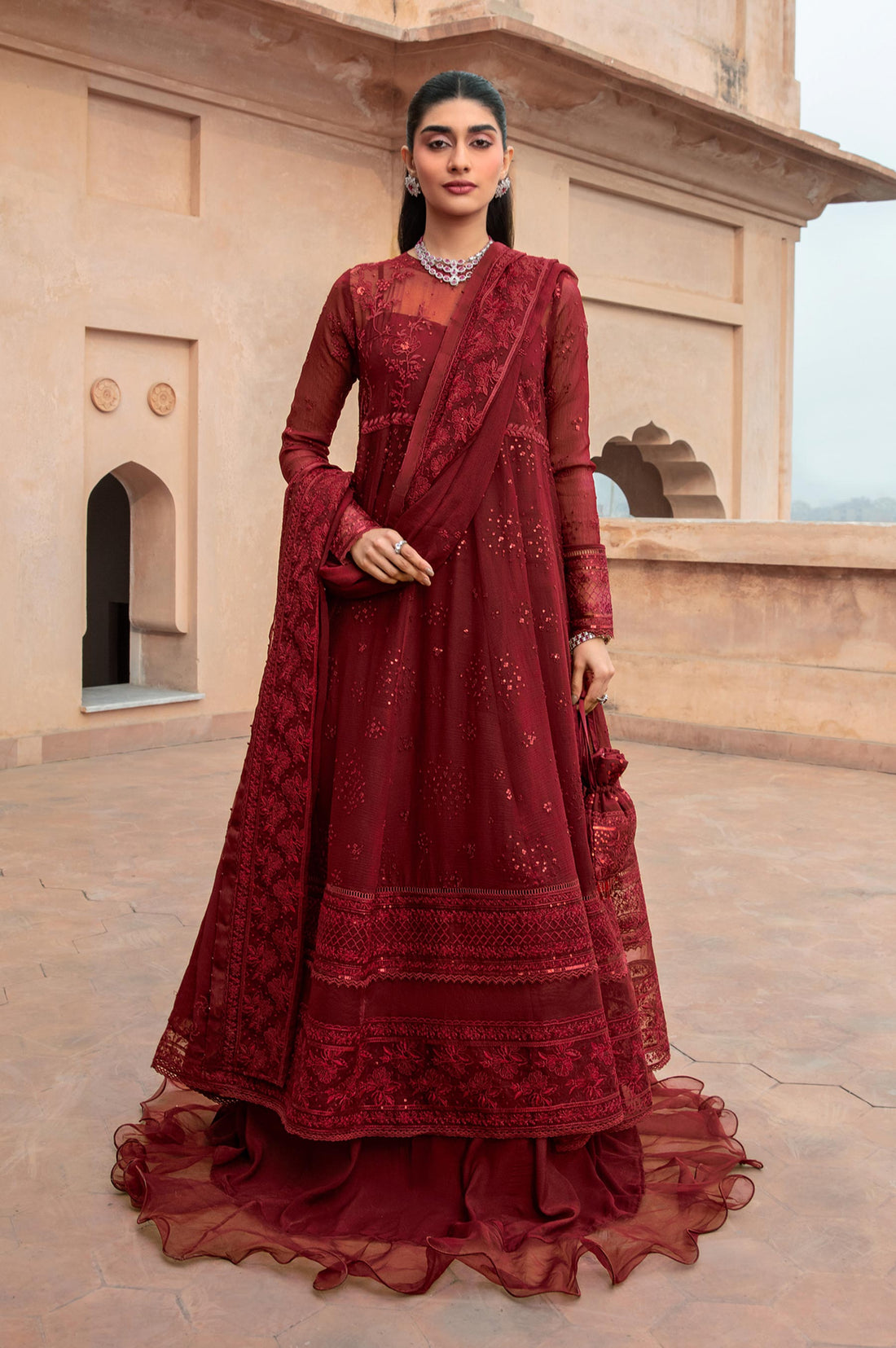 Zeen | Azalea Collection | Merlot - by - Libasekhas UK - Registered Vendor of : Zeen - 100% Original Designer Dresss