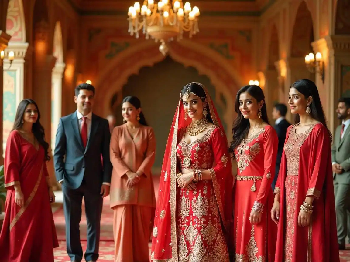 Guests in traditional Pakistani attire