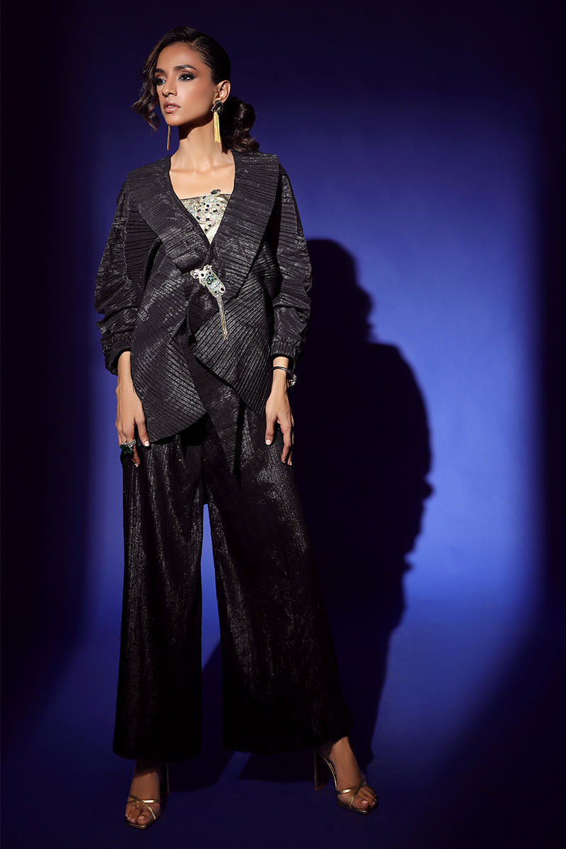 Wardha Saleem | Luxury Pret Fusion Wear | NOIR (3PC) - by - Libasekhas UK - Registered Vendor of : Wardha Saleem - 100% Original Designer Dresss