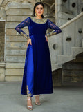 Zainab Chottani | Semi Formals | VIVA LA COBALT - by - Libasekhas UK - Registered Vendor of : Zainab Chottani - 100% Original Designer Dresss