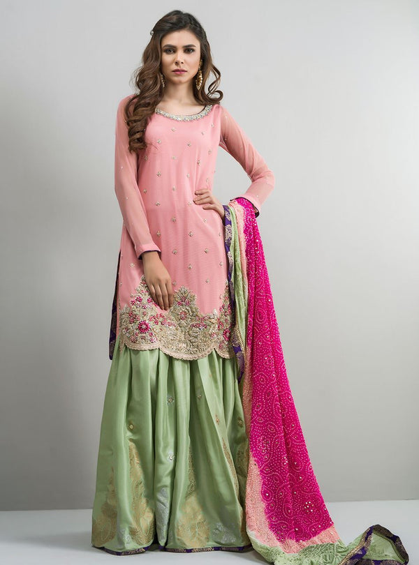 Zainab Chottani | Semi Formals | PASTEL FANCY - by - Libasekhas UK - Registered Vendor of : Zainab Chottani - 100% Original Designer Dresss