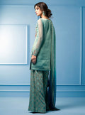 Zainab Chottani | Semi Formals | AQUA AND TEAL - by - Libasekhas UK - Registered Vendor of : Zainab Chottani - 100% Original Designer Dresss