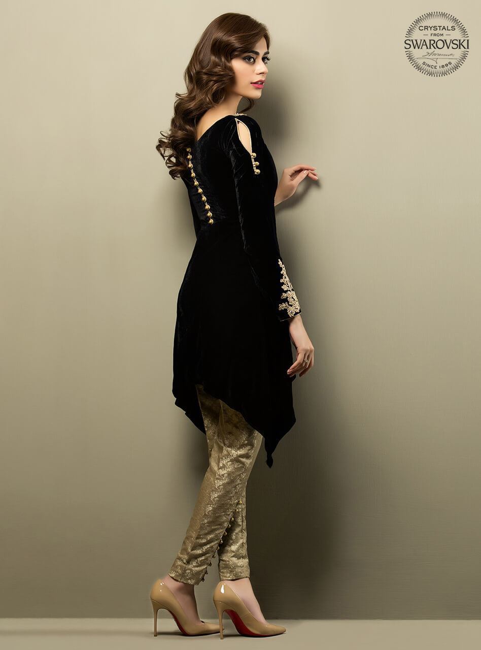 Zainab Chottani | Semi Formals | JET SOLITAIRE - by - Libasekhas UK - Registered Vendor of : Zainab Chottani - 100% Original Designer Dresss