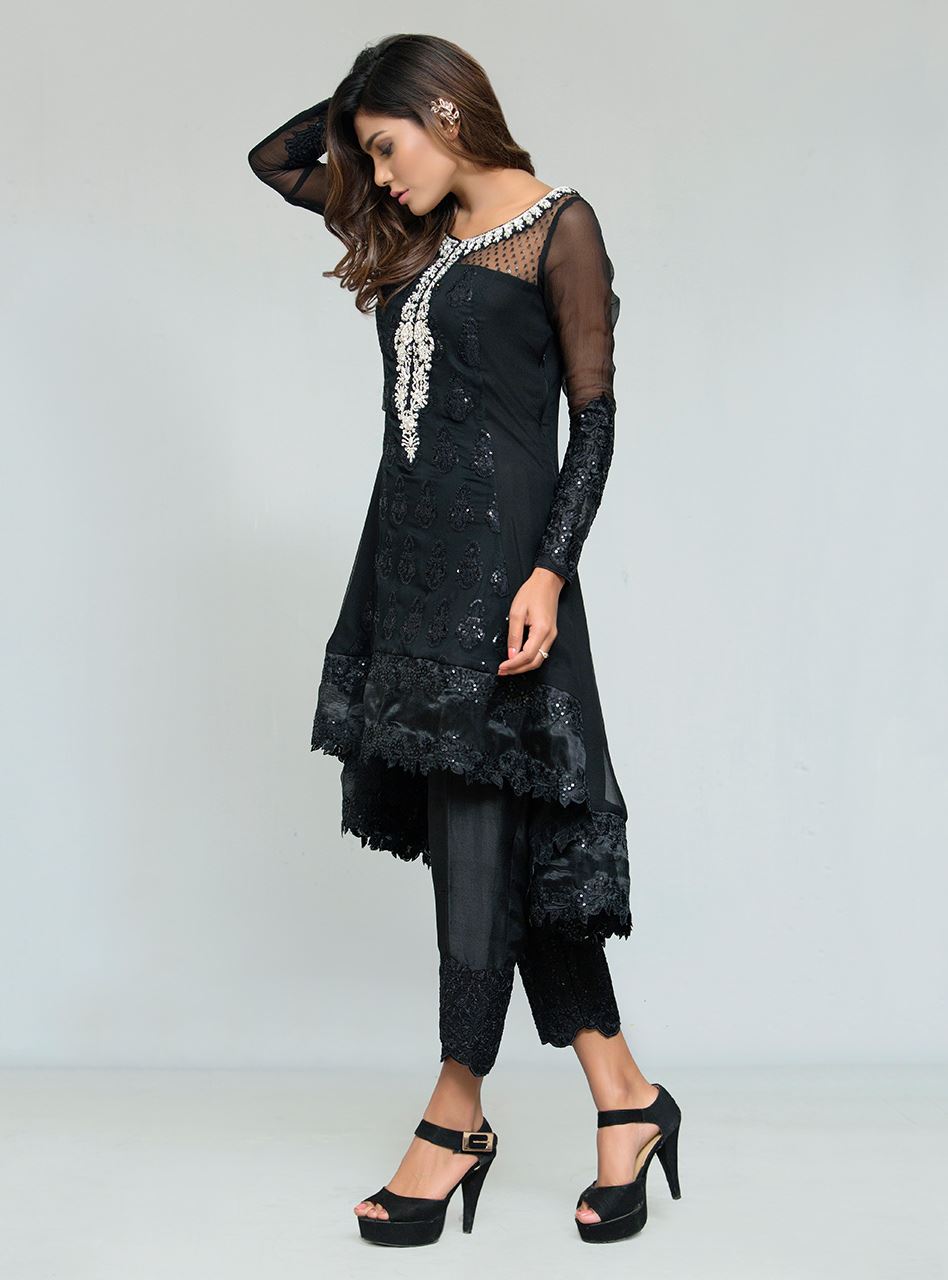 Zainab Chottani | Semi Formals | DARK TALES - by - Libasekhas UK - Registered Vendor of : Zainab Chottani - 100% Original Designer Dresss
