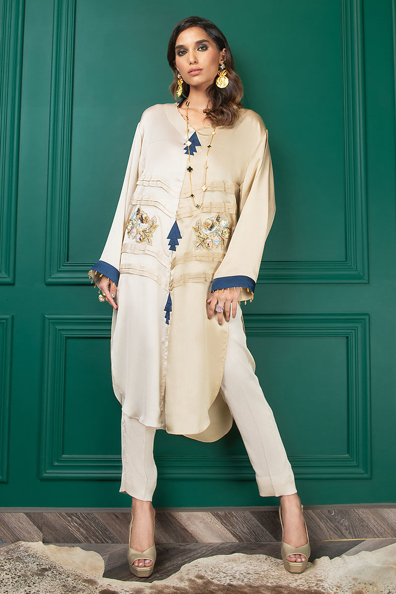 Wardha Saleem | Luxury Pret Fusion Wear | WS22-033 - by - Libasekhas UK - Registered Vendor of : Wardha Saleem - 100% Original Designer Dresss