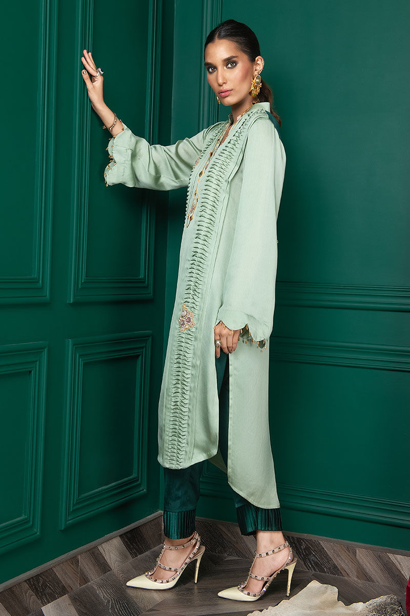 Wardha Saleem | Luxury Pret Fusion Wear | WS22-028 - by - Libasekhas UK - Registered Vendor of : Wardha Saleem - 100% Original Designer Dresss