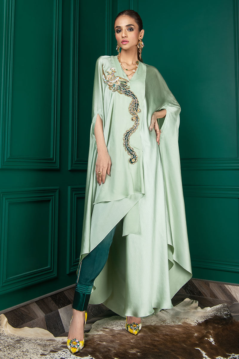 Wardha Saleem | Luxury Pret Fusion Wear | WS22-018 - by - Libasekhas UK - Registered Vendor of : Wardha Saleem - 100% Original Designer Dresss