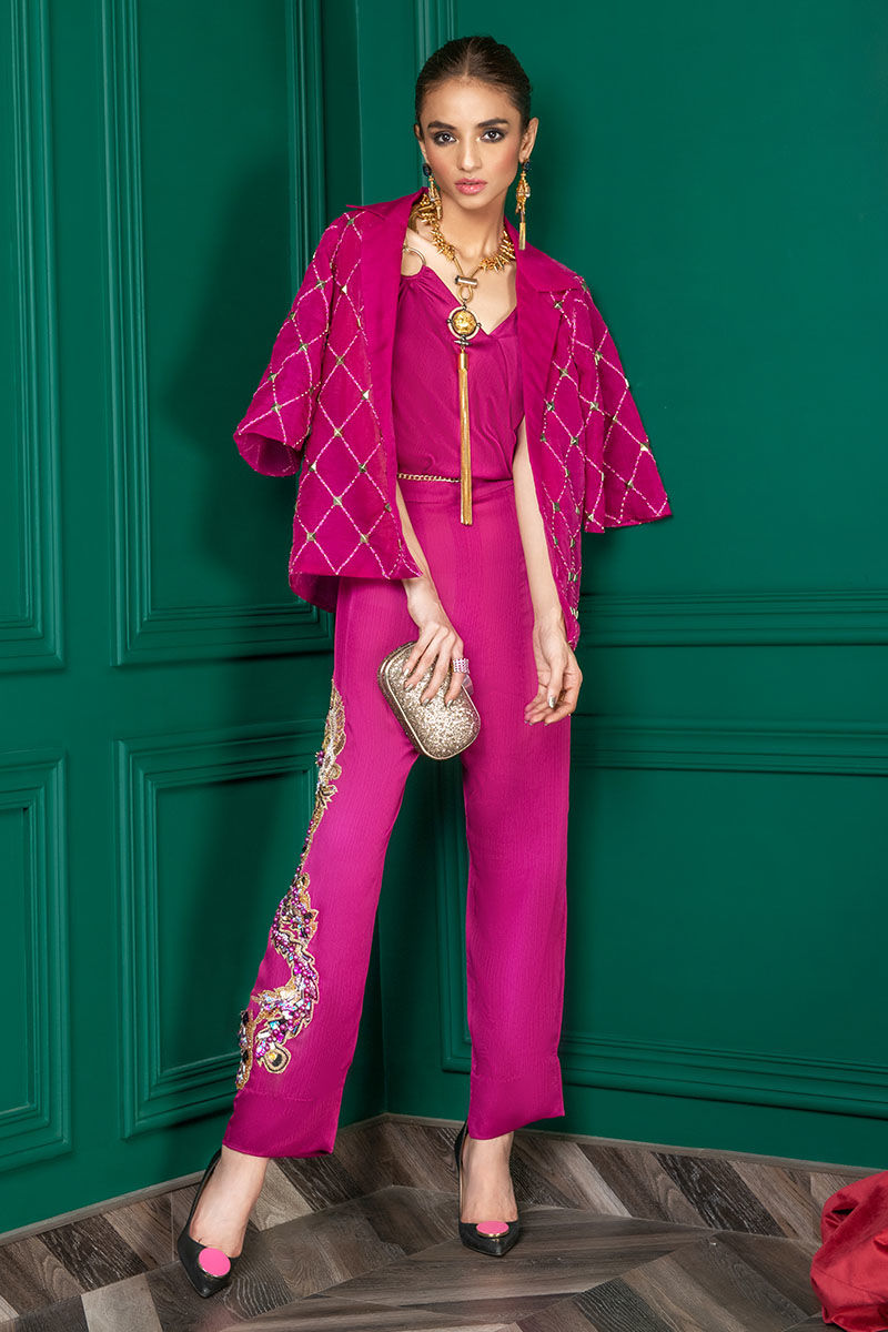 Wardha Saleem | Luxury Pret Fusion Wear | WS22-027 - by - Libasekhas UK - Registered Vendor of : Wardha Saleem - 100% Original Designer Dresss
