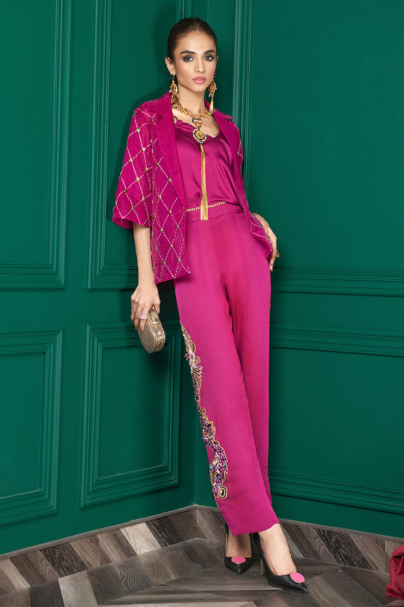 Wardha Saleem | Luxury Pret Fusion Wear | WS22-027 - by - Libasekhas UK - Registered Vendor of : Wardha Saleem - 100% Original Designer Dresss