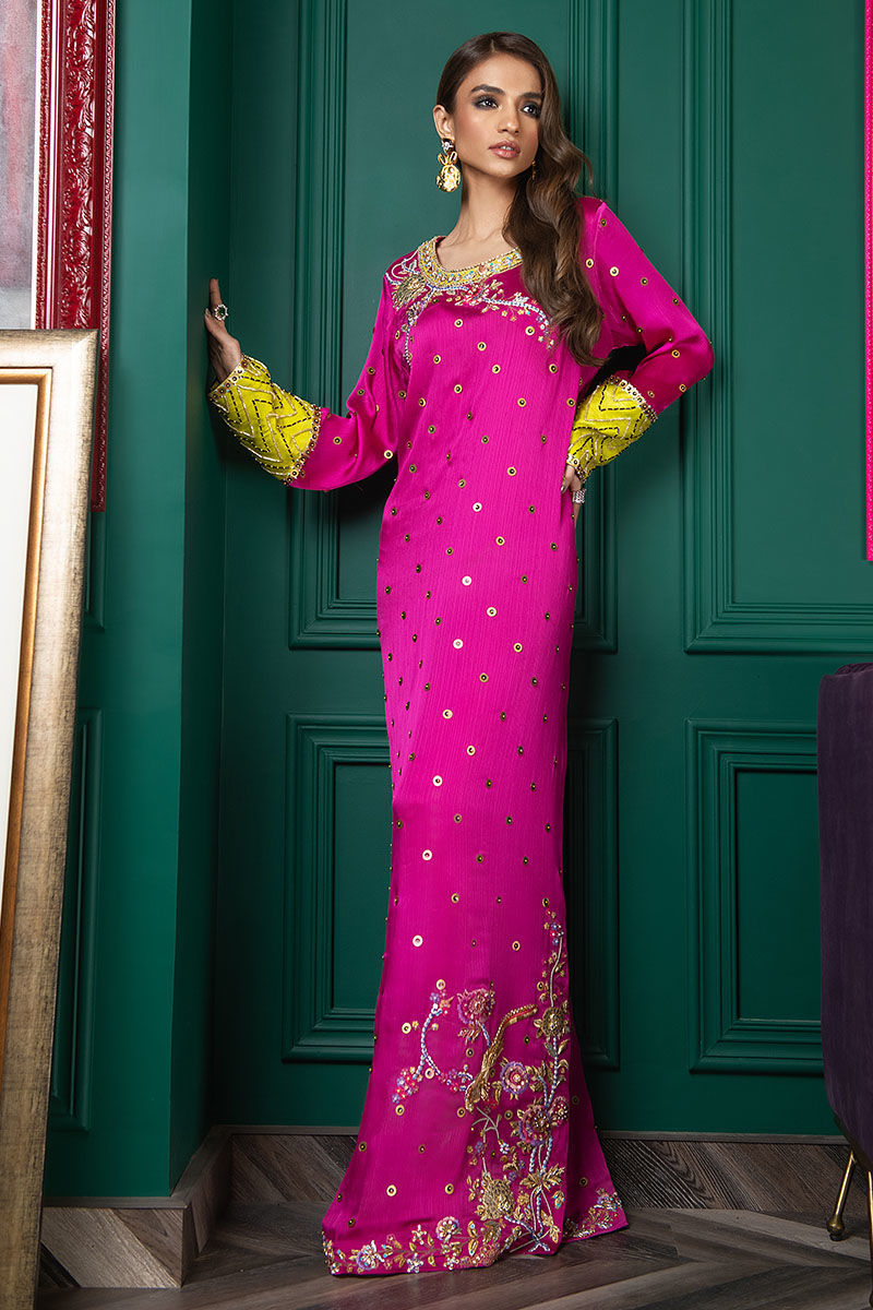 Wardha Saleem | Luxury Pret Fusion Wear | WS22-035 - by - Libasekhas UK - Registered Vendor of : Wardha Saleem - 100% Original Designer Dresss