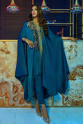 Wardha Saleem | Luxury Pret Fusion Wear | MIDNIGHT â FORMAL DRAPE - by - Libasekhas UK - Registered Vendor of : Wardha Saleem - 100% Original Designer Dresss
